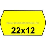22x12mm CITROM színű árazószalag