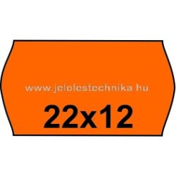 22x12mm NARANCSSÁRGA színű árazószalag