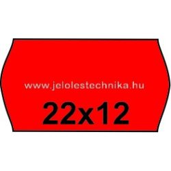 22x12mm PIROS színű árazószalag