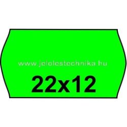 22x12mm ZÖLD színű árazószalag