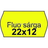 22x12mm FLUO CITROMSÁRGA színű árazószalag