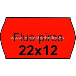 22x12mm FLUO PIROS színű árazószalag