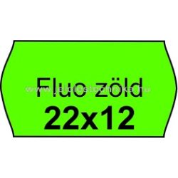 22x12mm FLUO ZÖLD színű árazószalag