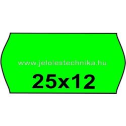 25x12mm ZÖLD színű árazószalag