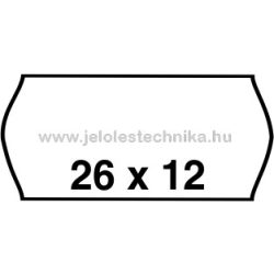 26x12mm FEHÉR árazószalag