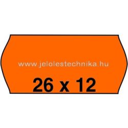 26x12mm NARANCSSÁRGA színű árazószalag