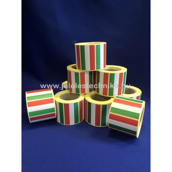 Címke 30×50mm VE Magyar zászló 500db/tek 