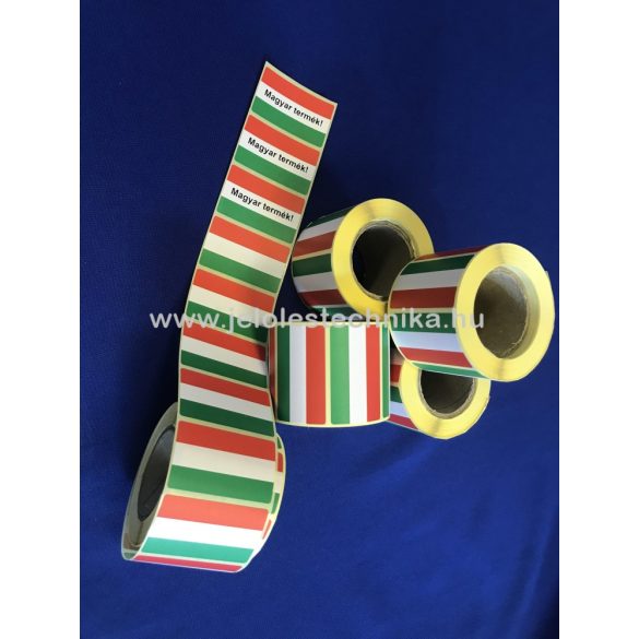 Címke 30×50mm VE Magyar zászló 500db/tek 