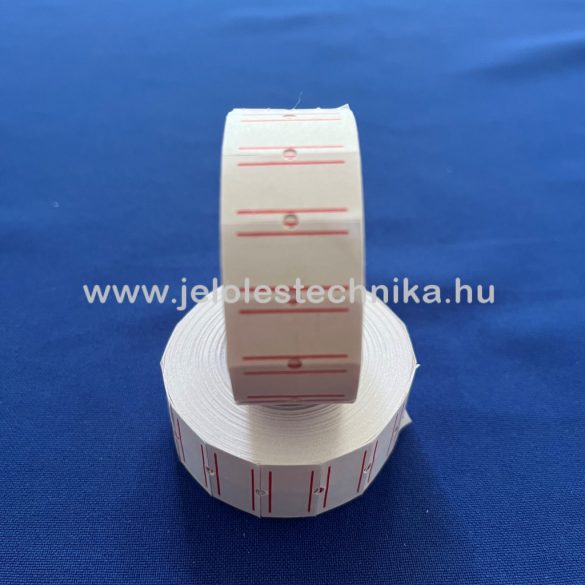 21x12mm MOTEX PIROS csikos árazószalag