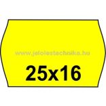 25x16mm CITROMSÁRGA színű árazószalag
