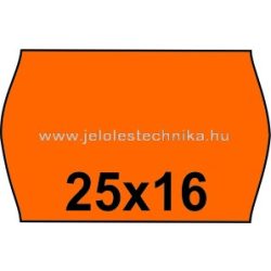 25x16mm NARANCSSÁRGA színű árazószalag