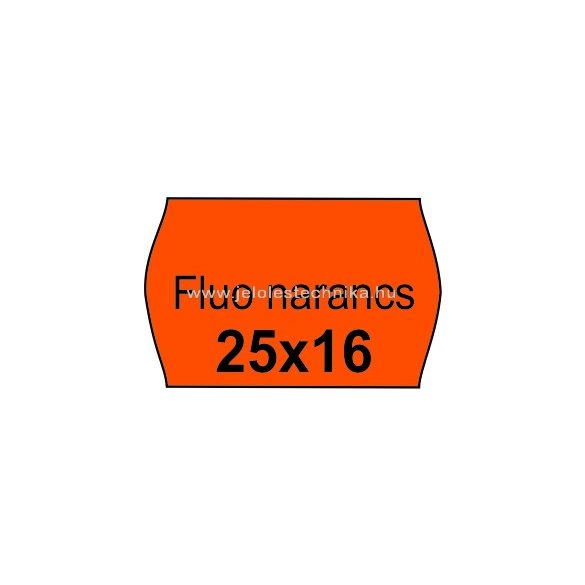 25x16mm FLUO narancssárga színű árazószalag