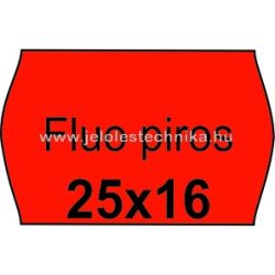 25x16mm FLUO piros színű árazószalag