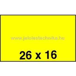 26x16mm CITROMSÁRGA színű árazószalag