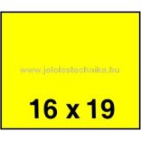 16x19mm CITROMSÁRGA színű árazószalag