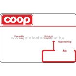 38x58mm COOP logós BIZERBA mérlegcímke, 1000db/tekercs