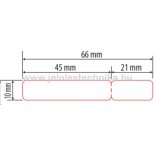 10x66 mm PP White PRICER polccímke, 3000db/tekercs