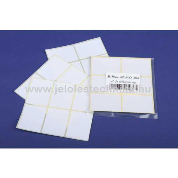 Íves 35x50mm öntapadós címke 60db/csom