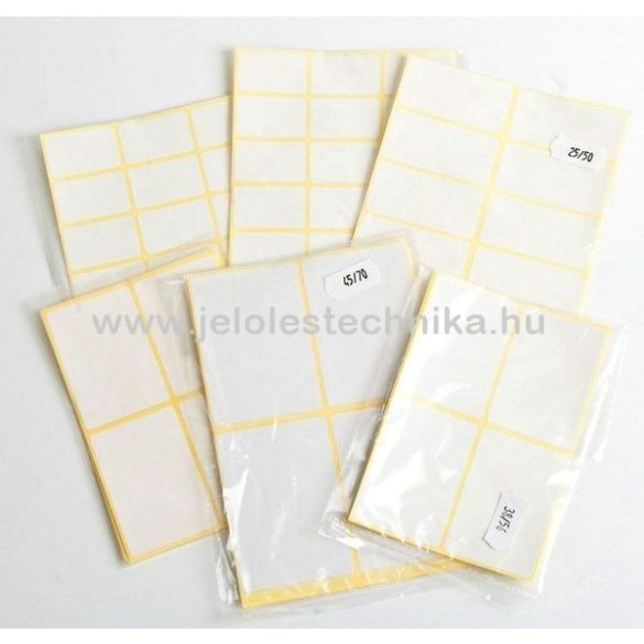 Íves 40x80mm öntapadós címke 60db/csom