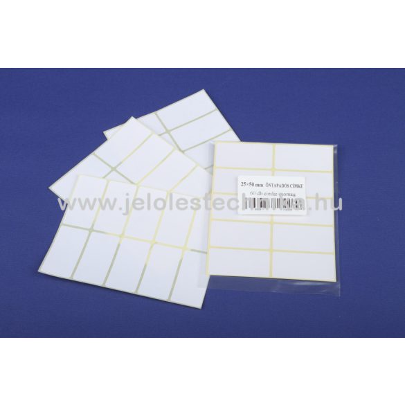 Íves 25x50mm öntapadós címke 60db/csom