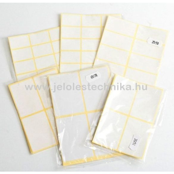 Íves 20x38mm öntapadós címke 60db/csom