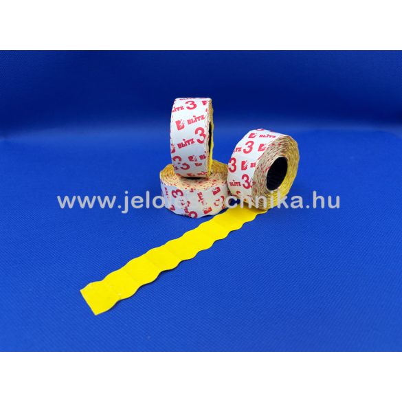 26x16mm Blitz citromsárga árazószalag
