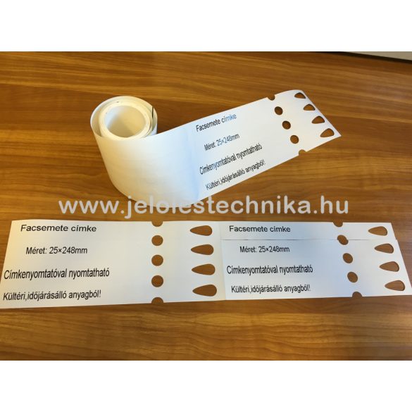 Facsemete jelölő címke 248x25 mm – időjárásálló, nyomtatható