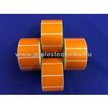 25x45mm Thermo NARANCSSÁRGA színű öntapadós címke, 1 000db/tekercs