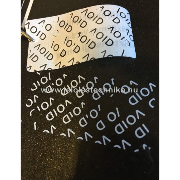 25x50mm Pet White Gloss  biztonsági "VOID" feliratos öntapadós címke, 1 000db/tek