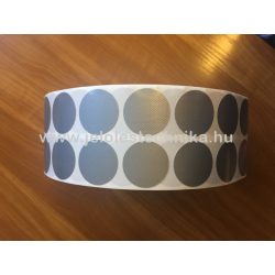 30mm ezüst TEXTIL ERŐSÍTÉSŰ öntapadós címke 